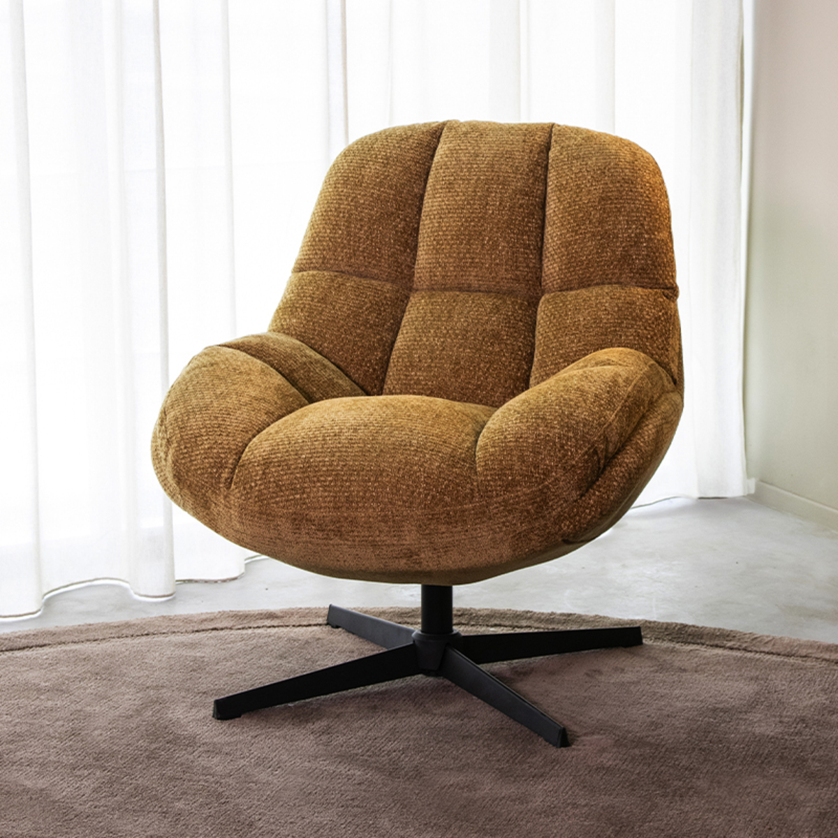 LABEL51 - Fauteuil Huxley - Mustard - 86x76x92cm
