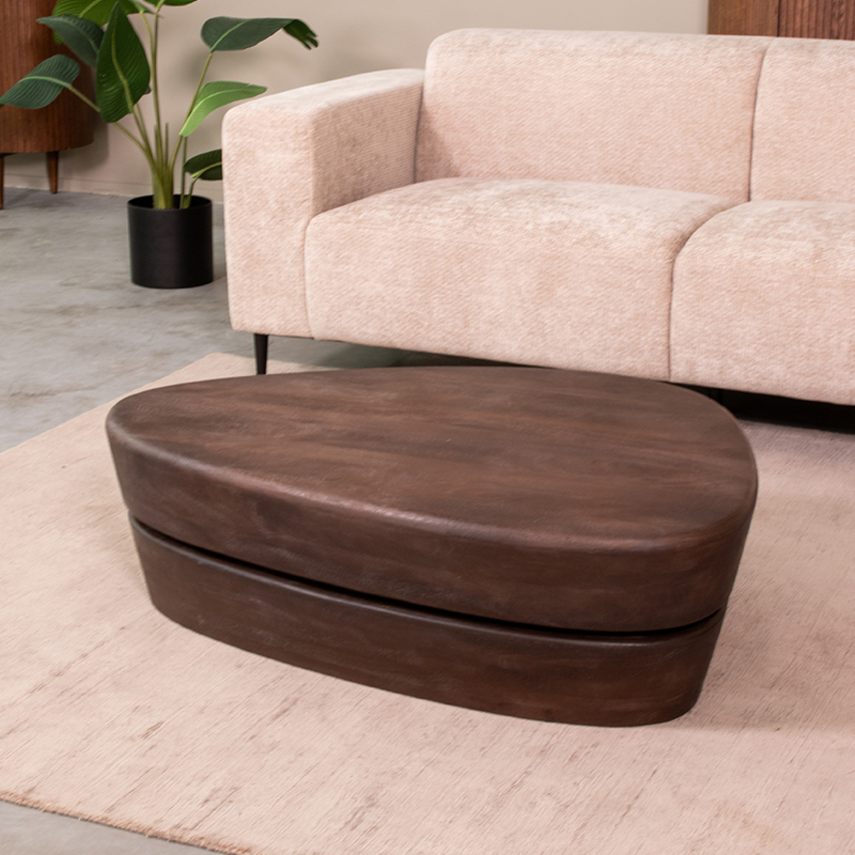 LABEL51 - Salontafel Javi - Bruin - 80x110x32cm