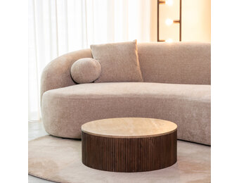 LABEL51 Salontafel Ribble - Espresso - Travertin