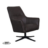 LABEL51 Fauteuil Tod - Antraciet - Micro Suede