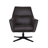 LABEL51 Fauteuil Tod - Antraciet - Micro Suede