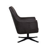 LABEL51 Fauteuil Tod - Antraciet - Micro Suede