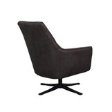 LABEL51 Fauteuil Tod - Antraciet - Micro Suede