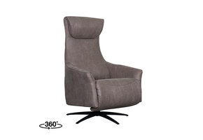 LABEL51 Fauteuil Lund - Taupe - Micro Suede