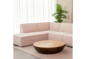 LABEL51 - Salontafel Bowl - Bruin - 90x90x25cm
