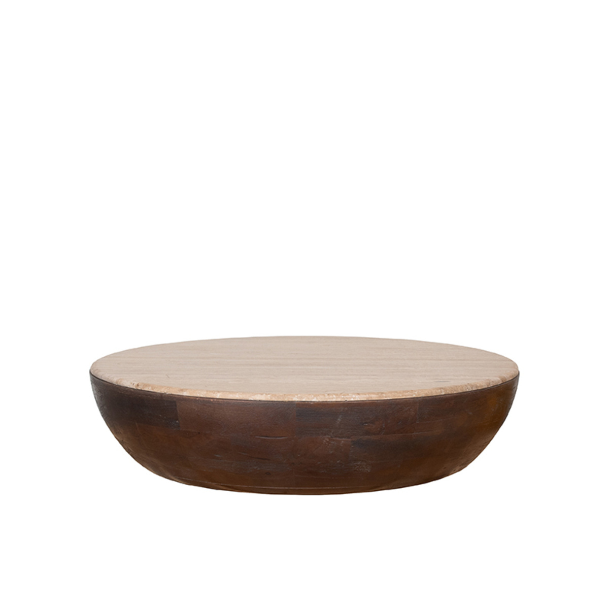 LABEL51 - Salontafel Bowl - Bruin - 90x90x25cm