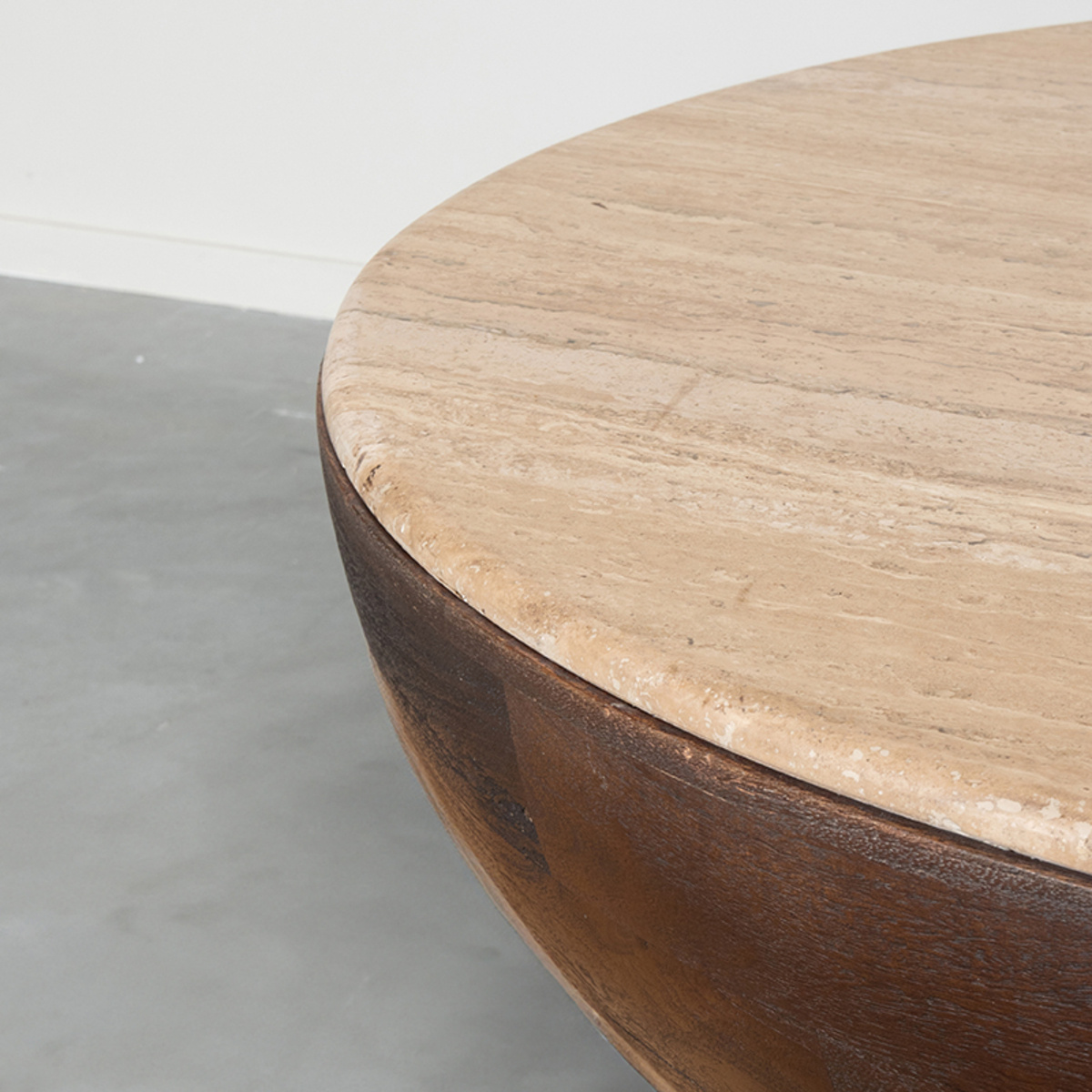 LABEL51 - Salontafel Bowl - Bruin - 90x90x25cm