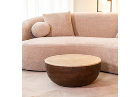 LABEL51 - Salontafel Bowl - Bruin - 70x70x30cm