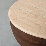 LABEL51 - Salontafel Bowl - Bruin - 70x70x30cm
