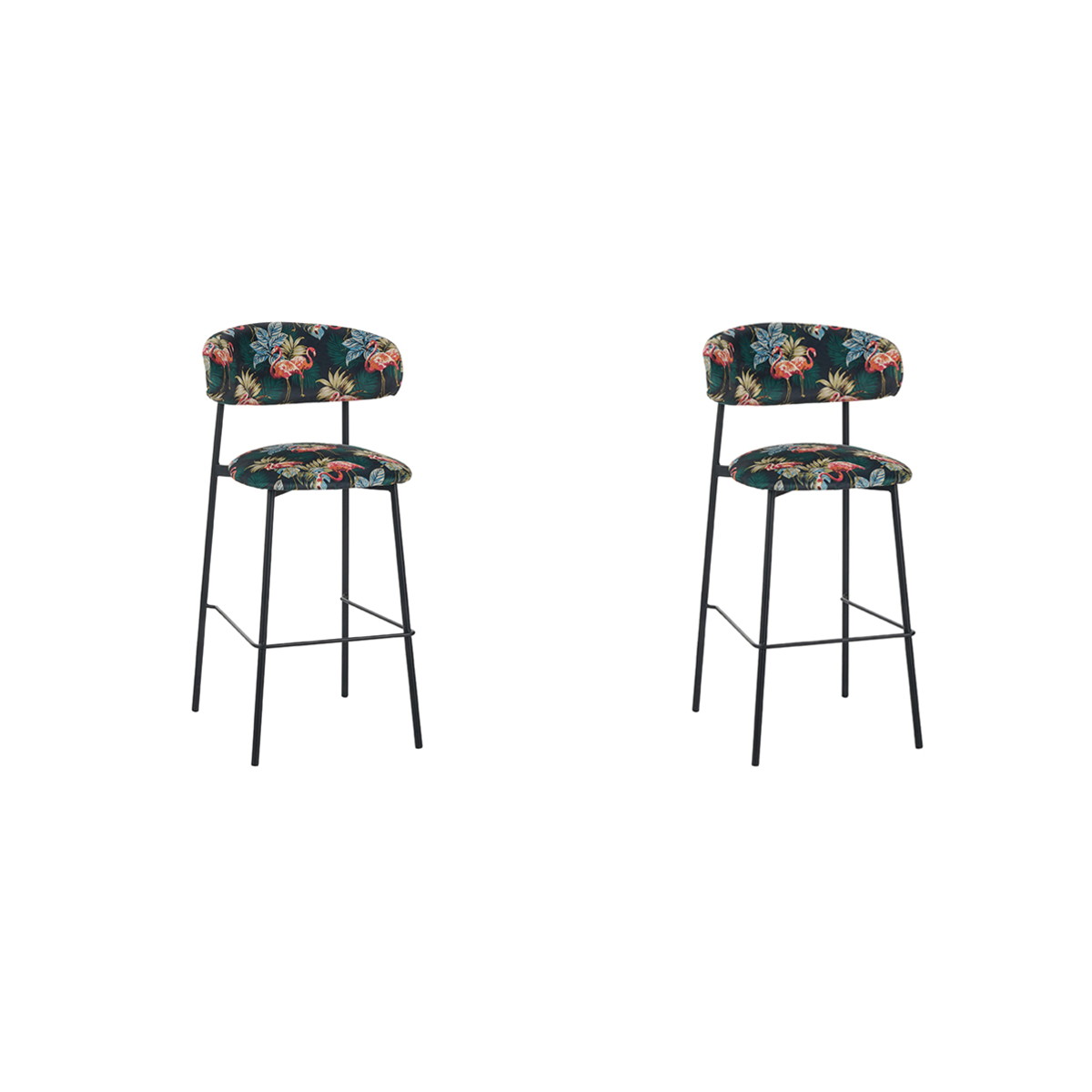 LABEL51 Barkruk Ferry - Multicolor - Fluweel - set van 2