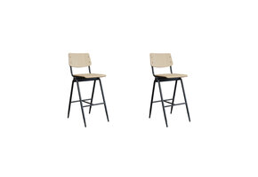 LABEL51 - Barstoel Solid - Beige - 58x49x109cm - Set van 2