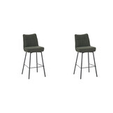 LABEL51 Barkruk Lennon - Forest - Boucle - set van 2