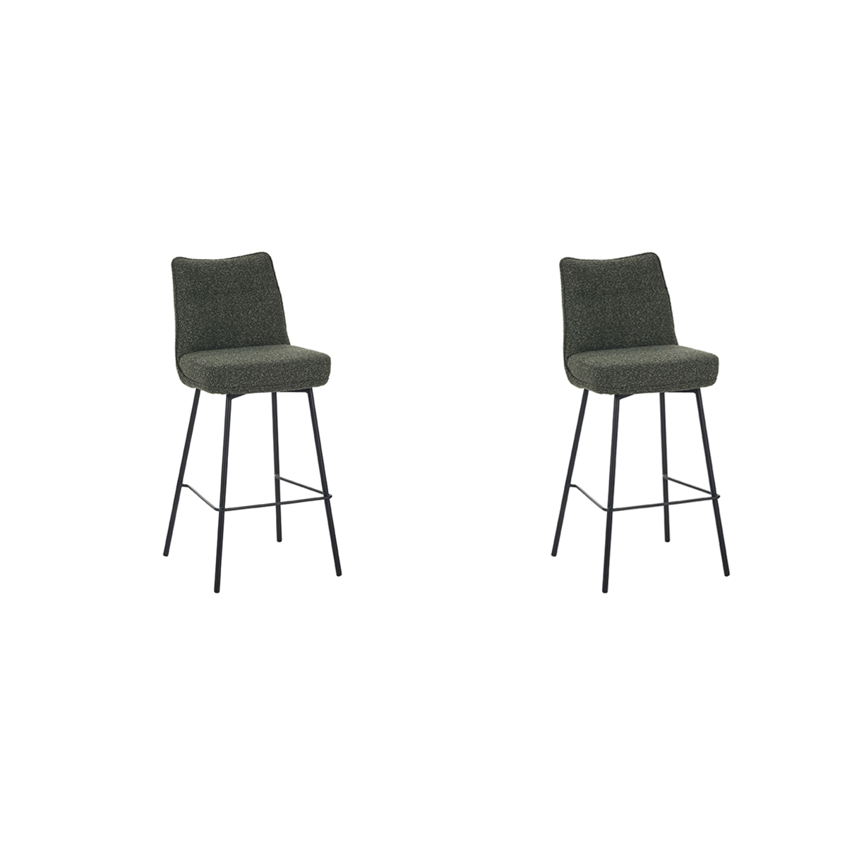 LABEL51 Barkruk Lennon - Forest - Boucle - set van 2