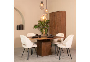 LABEL51 - Eetkamertafel Ingo - Bruin - 140x140x76cm