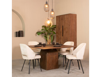 LABEL51 Eetkamertafel Ingo - Espresso - Mangohout