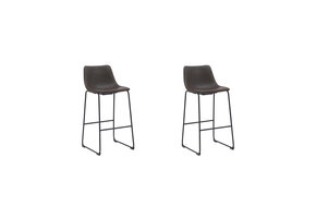 LABEL51 - Barstoel Risto - Donkerbruin - 56x47x102cm - Set van 2