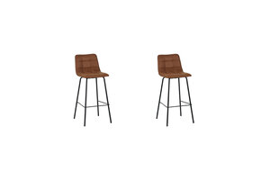 LABEL51 - Barstoel Bistro - Bruin - 51x44x115cm - Set van 2