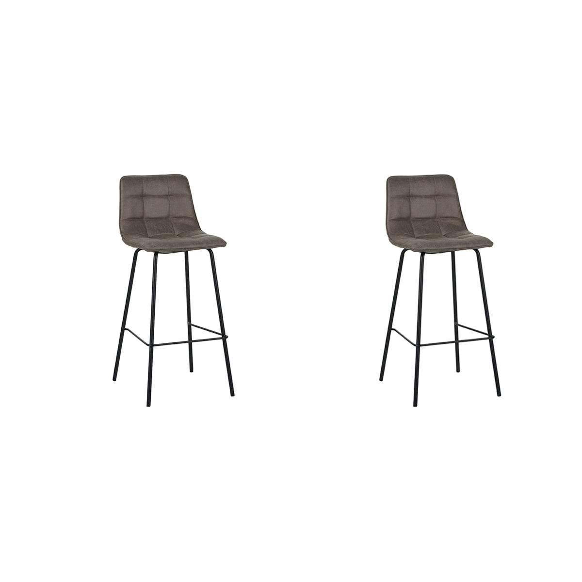 LABEL51 - Barstoel Bistro - Taupe - 51x44x115cm - Set van 2