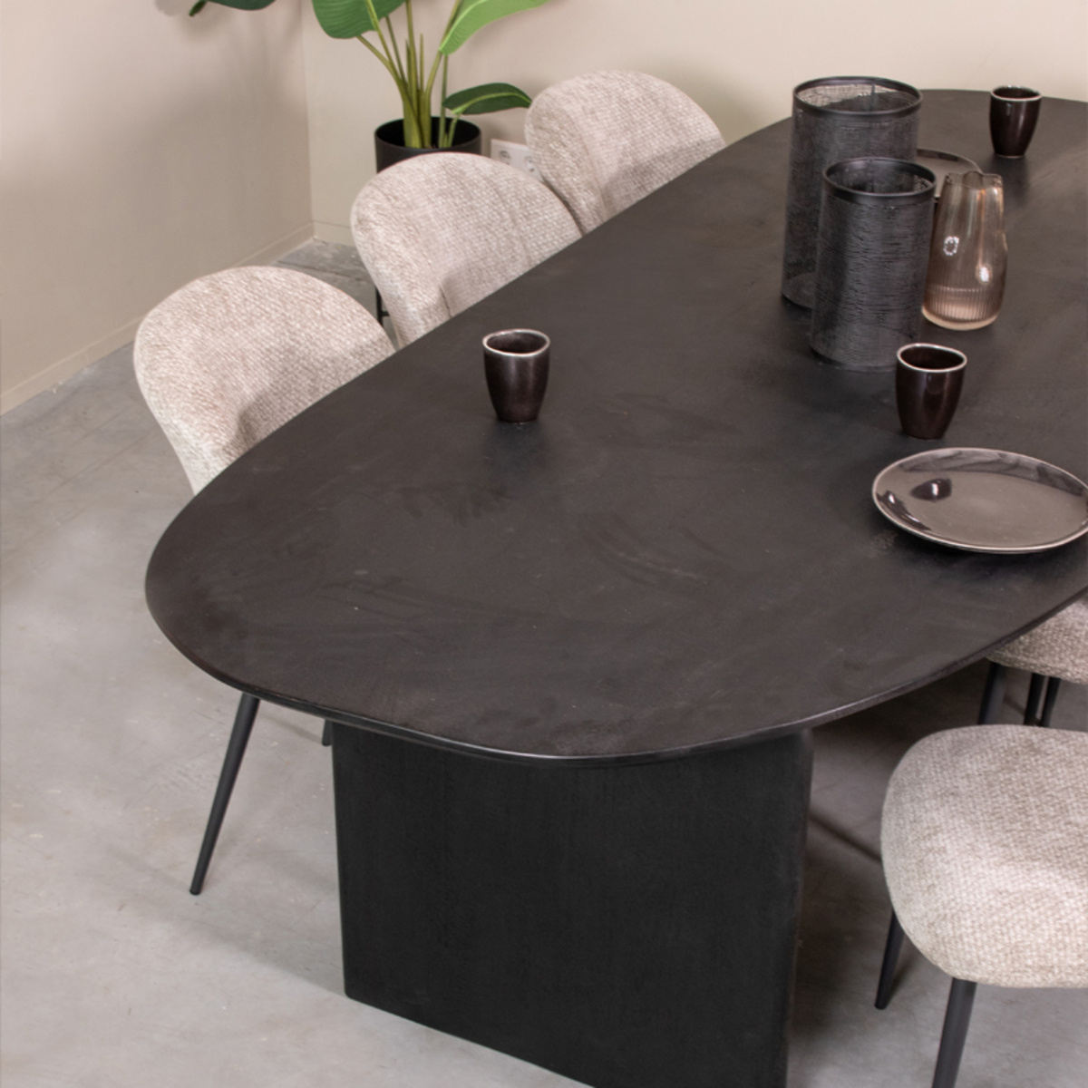 LABEL51 - Eetkamertafel Cooper - Zwart - 110x250x85cm