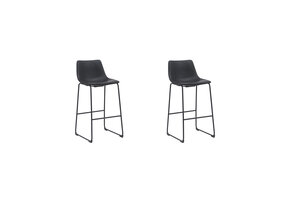 LABEL51 - Barstoel Risto - Zwart - 56x47x102cm - Set van 2