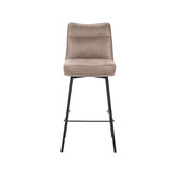 LABEL51 Barkruk Lennon - Taupe - Micro Suede - set van 2