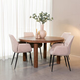 LABEL51 - Eetkamertafel Elly - Bruin - 140x140x75cm