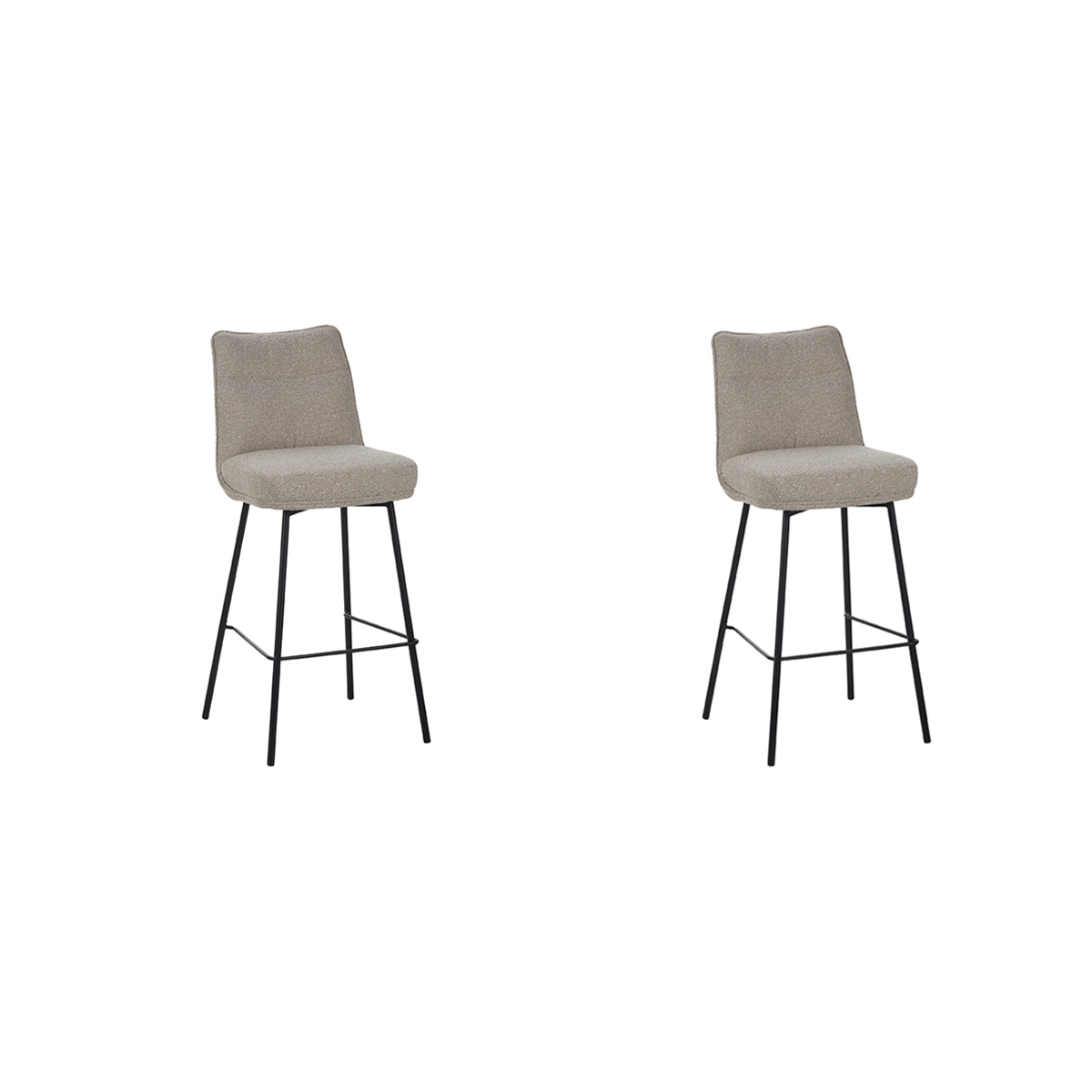 LABEL51 - Barstoel Lennon - Beige - 55x46x107cm - Set van 2