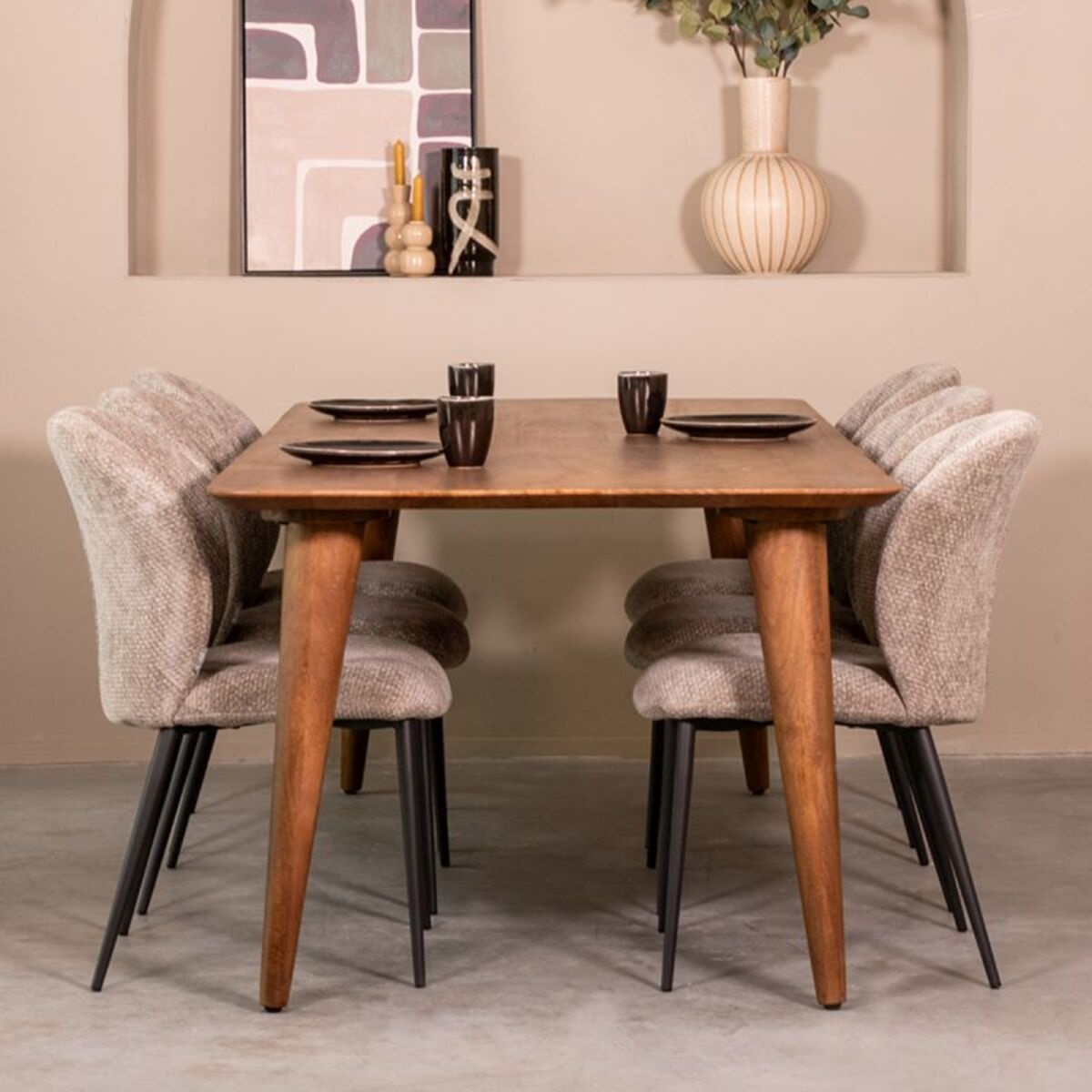 LABEL51 Eetkamertafel Fly - Nature - Mangohout - 190x100 cm