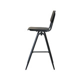 LABEL51 Barkruk Solid - Zwart - Hout - Zithoogte 75 - set van 2