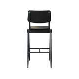 LABEL51 Barkruk Solid - Zwart - Hout - Zithoogte 75 - set van 2