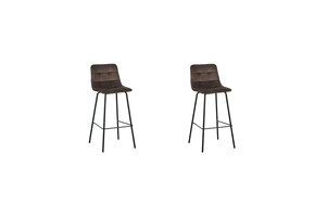 LABEL51 - Barstoel Bistro - Taupe - 51x44x115cm - Set van 2