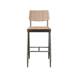 LABEL51 Barkruk Solid - Bruin - Hout - Zithoogte 75 - set van 2