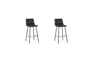 LABEL51 - Barstoel Bistro - Grijs - 51x44x115cm - Set van 2