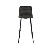 LABEL51 Barkruk Bistro - Antraciet - Micro Suede - set van 2