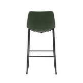 LABEL51 Barkruk Risto - Hunter - PU-Leder - Zithoogte 75 - set van 2