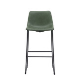 LABEL51 Barkruk Risto - Hunter - PU-Leder - Zithoogte 75 - set van 2