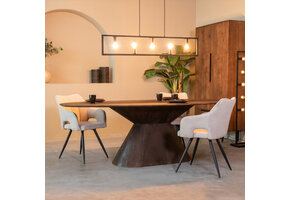 LABEL51 Eetkamertafel Jagger - Espresso - Mangohout