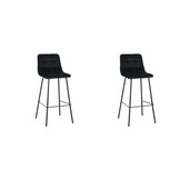 LABEL51 - Barstoel Bistro - Zwart - 51x44x115cm - Set van 2