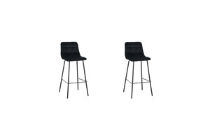 LABEL51 - Barstoel Bistro - Zwart - 51x44x115cm - Set van 2