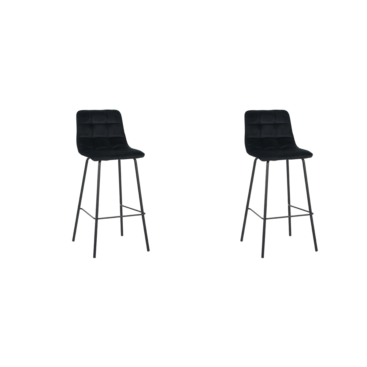 LABEL51 - Barstoel Bistro - Zwart - 51x44x115cm - Set van 2