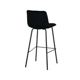 LABEL51 - Barstoel Bistro - Zwart - 51x44x115cm - Set van 2