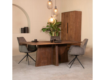 LABEL51 - Eetkamertafel Scott - Bruin - 100x230x76cm