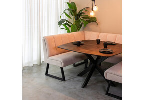 LABEL51 Eetkamertafel Blake - Espresso - Mangohout - 130x130 cm