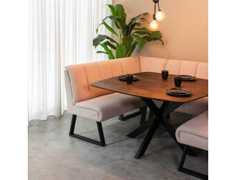 LABEL51 Eetkamertafel Blake - Espresso - Mangohout - 130x130 cm