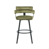 LABEL51 Barkruk Bardio - Hunter - Fluweel - Zithoogte 75 - set van 2