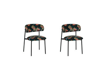 LABEL51 Eetkamerstoel Ferry - Multicolor - Fluweel - set van 2