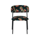 LABEL51 - Eetkamerstoel Ferry - Printed Flamingo - 79x56x60cm - Set van 2