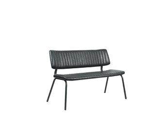 LABEL51 Eetkamerbank Gusto - Zwart - PU-Leder - 120 cm