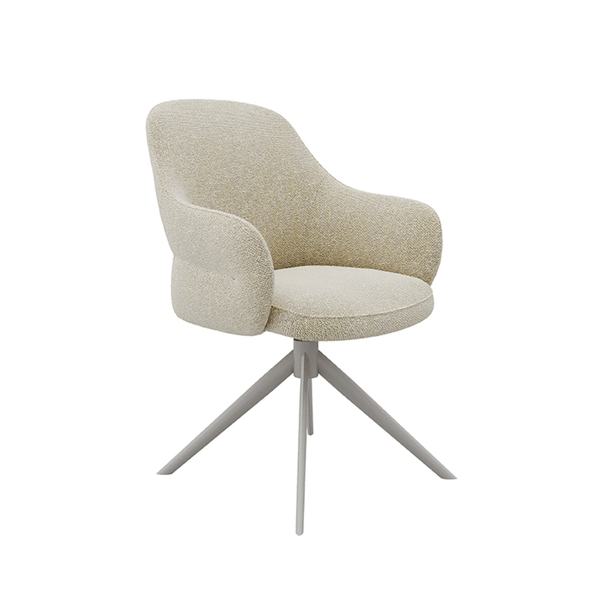 LABEL51 - Eetkamerstoel Bern - Beige - 66x61x91cm - Set van 2