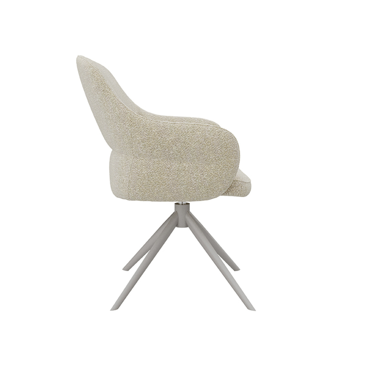 LABEL51 - Eetkamerstoel Bern - Beige - 66x61x91cm - Set van 2